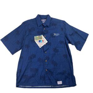 NWT Reyn Spooner VTG MLB RAYS Tampa Bay Mens S Blue Hawaiian Shirt Short Sleeve